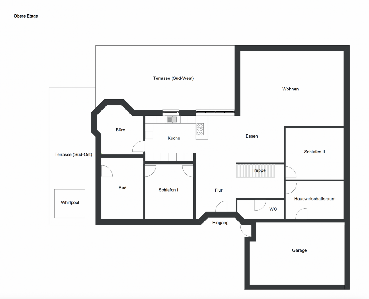 Erdgeschoß - Hauptwohnung